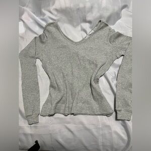 Tommy Hilfiger Light Gray Long Sleeve Top